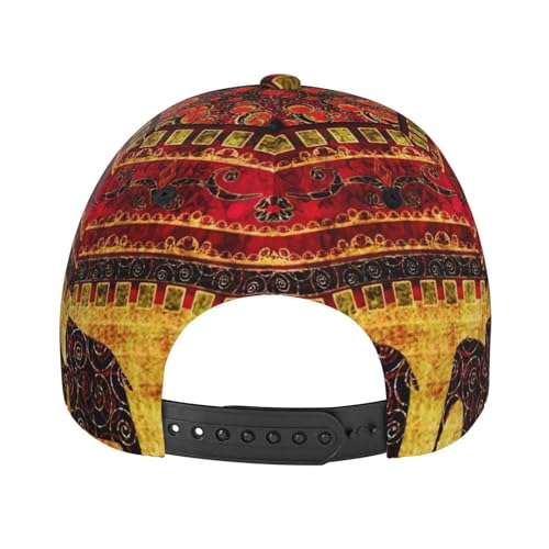 Chapeau de sport patchwork éléphant africain en taille unique mixte ajustable - 6