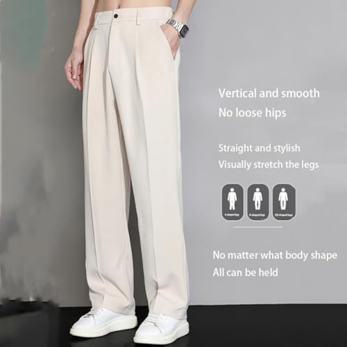 Fleurosta Mens Pants, EaseMotions Super Stretch Ice Silk Comfort Everyday Pants, Stretch Waist Mens Dress Pant2