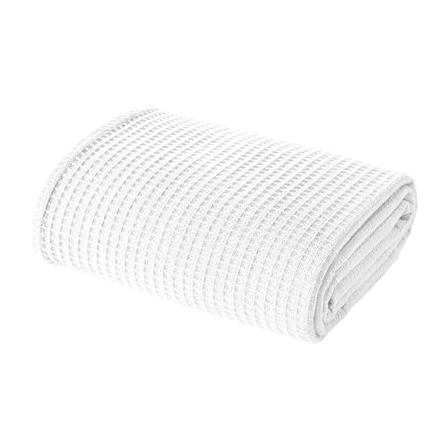 Image of Modern Threads 100% Cotton Waffle Thermal Blanket, White, Twin /Twin XL