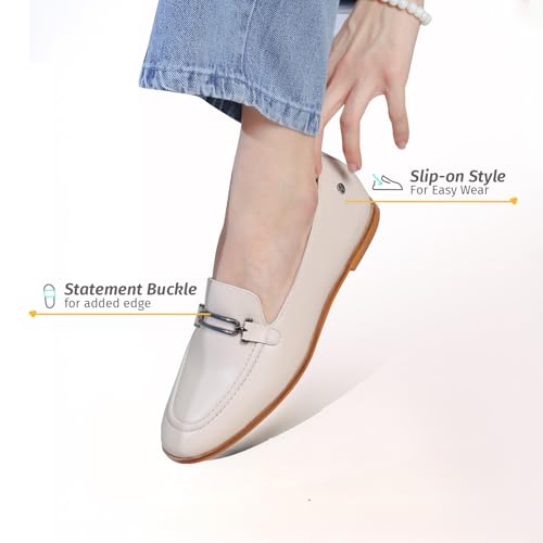Image of YOHO Bliss Loafers for Women | Comfortable & Stylish Bellies | Fashion Moccasins with Footpharma Footbed | Slip-on for Casual & Formal Wear | 001