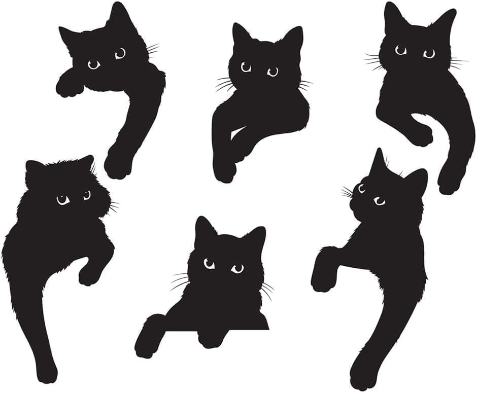 6 Pcs Black Cats Looking Out of The Corner Scrapbooking Paper Metal Craft Dies for Card Making Cut Dies Embossing New Card Making Accessories Die-Cutting and Embossing Scrapbooking Die-Cuts