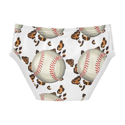 CHIFIGNO Cool Baseballs White Boys Underwear Cotton Boys' Briefs Breathable Printed Underwear Briefs2