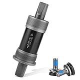 VGEBY1 Bike Bottom Bracket Square Hole Crank Axis, Bicycle Middle Mountain Bike Center Shaft for Square Tapered Spindle Crank(68X122.5L) Shimano Bottom Bracket 68Mm Bicycle Bottom Bracket