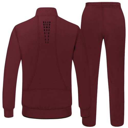 Image of TBMPOY Men's Tracksuit Athletic Sports Casual Full Zip Sweatsuit