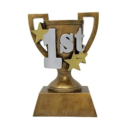 Decade Awards 1st Place Gold Cup Trophy - First Place 3D Gold Cup Award - 7 Inch Tall - Engraved Plate on Request