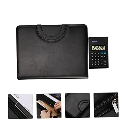 Porte-documents en cuir zippé A4 avec compartiments multiples pour organisation de bureau - 5