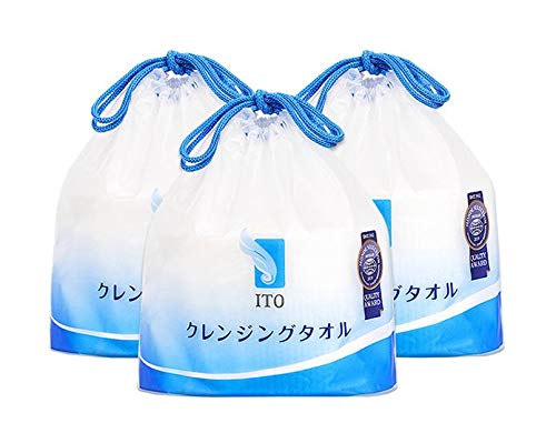 Preisvergleich Produktbild ITO Japan Einweg-Gesichtshandtücher, Gesichtstücher, Make-up-Entferner-Pads für empfindliche Haut, geeignet für Kinder, 3 Stück (80 pro Rollen)