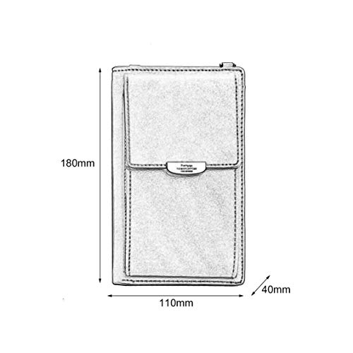 itchoate Bolsa tipo carteira feminina bolsa de ombro bolsa de couro PU moeda bolsa para celular mini