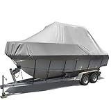 RIYIFER 17-27Ft Bootsplane, Universelle Bootsplane Persenning wasserdichte Und Staubdichte 600D Oxford Stoff Material Persenning Boot Abdeckung,Grau,19~21ft