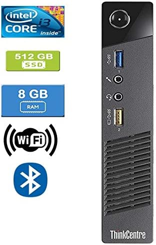 Lenovo M73 Tiny Intel Core i3-4130T 2.00 GHz, 8GB, 512GB SSD, Win 10 Home (Renewed)