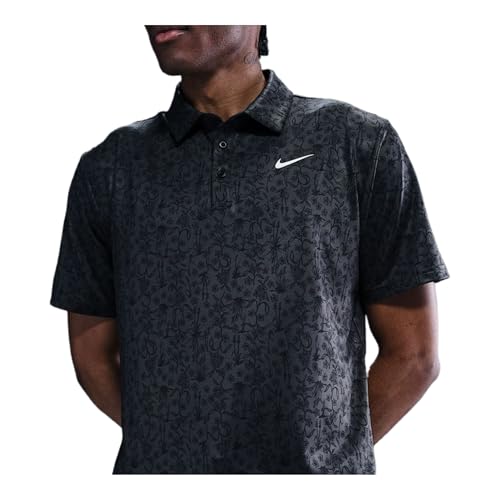 Nike Tour Men's Dri-FIT Golf Polo (HM5794-060, Anthracite/White)