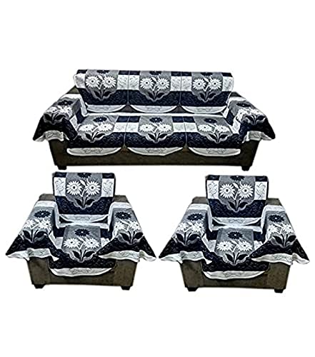 Arpan Industries Royal Look Floral 5 Seater Sofa Cover Set -16 Pieces || Black, Net Cotton (B097JW3YRV) Amazon Price History, Amazon Price Tracker