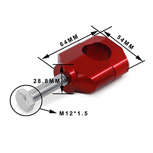 Jfg Racing Dirt Bike Handlebar Riser,1 1/8" 28Mm Handle Bar Mounts Clamp For Crf250R 04-18/Crf450R 02-18/Crf250X 04-17/Crf450X 05-17 19-21/Kx250F 05-18/Kx450F 06-18/Kx250/Kx450/Cr125R/Cr250R-Red #TOP1