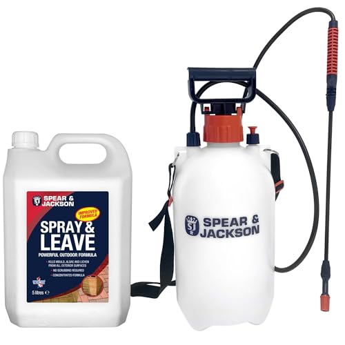 Spear & Jackson 5L Spray and Leave Concentrate - 5L Garden Sprayer Mould Algae and Lichen Remover 5 Litre