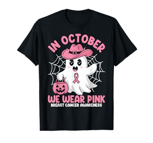 In October We Wear Pink Breast Cancer Awareness Maglietta