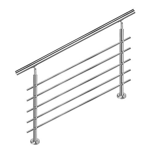 Corrimano Acciaio Inox Per Scale - Ringhiera 150cm Con 4 Traverse - Foto 9