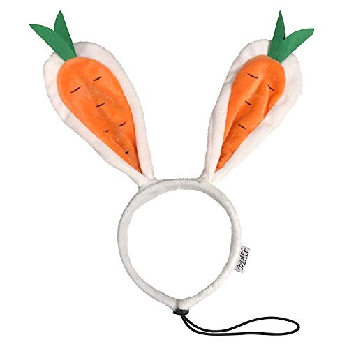 Midlee Carrot Bunny Ears Easter Dog Headband Costume (Small)