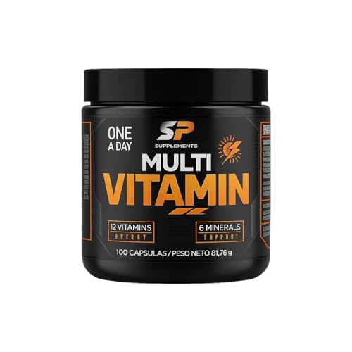 SP - Multivitaminas y Minerales – Complejo Vitaminas A, B, C, D y E – Zinc, Hierro y Magnesio – 100 Cápsulas