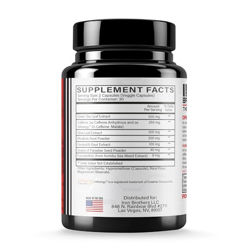 Iron Brothers Supplements Shred For Men & Women | Strong Appetite Suppressant For Weight Loss Management | Supports Cognitive Function Promotes Endurance Increases Energy - Fat Burner thumb #1