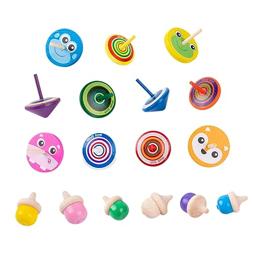 HANABASS Wooden Spinning Top Toy Gyro Toys for Boys and Girls Creative Gyro Small Rotating
