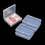 4PCS Playing Card Deck Cases Clear Plastic Gaming Game Card Holder Organizer, Snaps Closed Clear Car