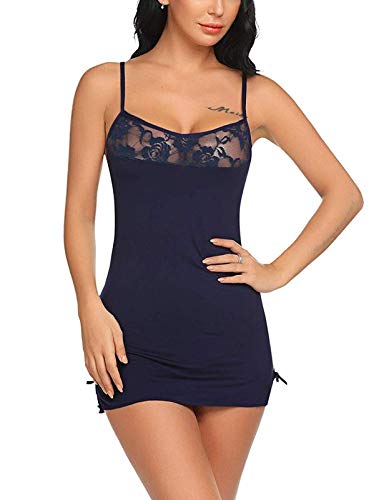 Image of Women's Poly Lycra Solid Above Knee Baby Doll Set