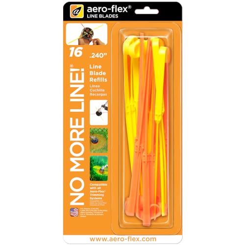 Aero-Flex Premium Replacement Flexible Line Blades for Trimmers Edgers - #1 Option for Durability When Cutting Grass - No More Strings or Lines (16 Combo Pack)