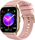 Smart Watch for Men Women, 2.01' HD Display Fitness Tracker with 107+ Sports Heart Rate Blood Pressure Blood Oxygen Sleep Monitor, IP68 Waterproof Smartwatch Compatible with Android iOS Phone (Pink)