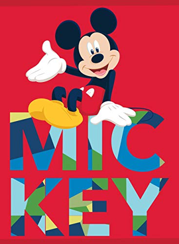 Carbotex Couverture Plaid Polaire en Fleece modèle Mickey Mouse 110x140cm 100% Polyester