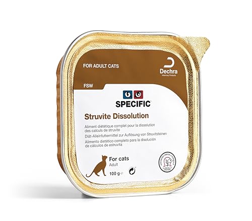 SPECIFIC® Struvite Management (FCD) 7 x 100 g - Nassfutter für Katzen - Trägt zur Auflösung von Struvitsteinen bei & beugt Neubildung vor - Geringer Mineralgehalt - DECHRA Veterinary Products