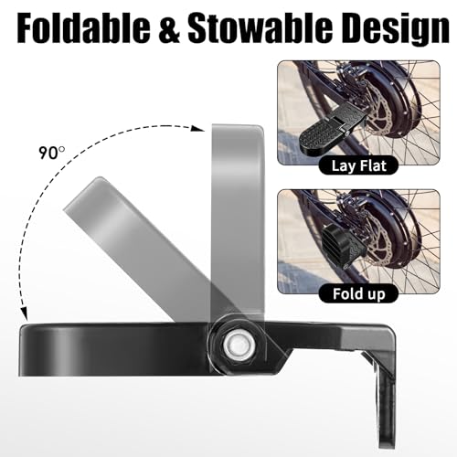 Afcabakila 2PCS Bike Foot Pegs, Aluminum Alloy Non-Slip Rear Pedals for Passenger, Folding Bike, E-Bikes, Mountain Bikes, Durable Footrests & Foot Plates Accessories (1 Pair) - Thumbnail 4