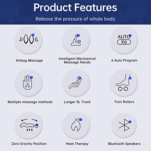 Sl-Track Massage Chair Zero Gravity Full Body Electric Shiatsu Massage Chair Recliner With Built-In Heat Foot Roller Air Massage System Stretch Vibrating Audio For Home Office (Beige) #TOP5