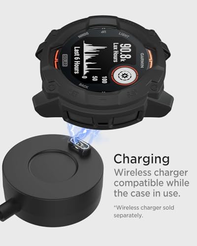 Funda compatible con Garmin Instinct 3 Solar de 45 mm a prueba de golpes medio alrededor 7