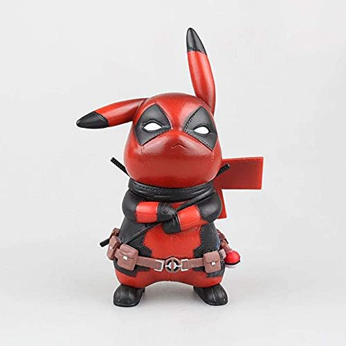 WSJYP Fée, Deadpool, Captain America, Pikachu Statue du Guerrier Noir Pokemon COS Naruto Statue en boîte Décoration Pokémon,comme Le Montre la Figure 3 Cover