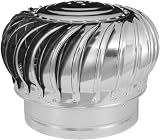 GJZQDKX Rotierende Kaminhaubenkappe, Turbofan-Entlüftungsschutzspinner aus Edelstahl 304, Anti-Abwind, passend für die meisten Standard-Kamintöpfe, Rauchabzugsschutz (160 mm/6,3 Zoll)