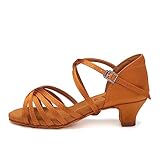 scarpe ballo latino roma 😀Design: design classico a punta aperta e cinturini alla caviglia regolabili abbinati a fibbia in metallo a sgancio rapido. L'altezza del tallone di 3,5 cm / 4 cm fa ballare con una forza equilibrata, abbastanza stabile, ideale per ragazze e principianti di danza. Bellezza e praticità si riflettono in ogni dettaglio. 