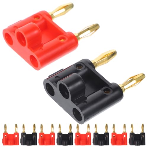 Conectores banana dobles CRAFTHROU para conectar altavoces de cine en casa y equipos de musica de metal
