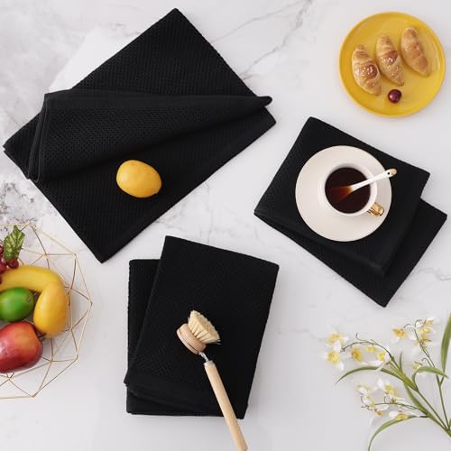 image for Homaxy 100% Cotton Oversized Waffle Weave Kitchen Dish Towels, Ultra S