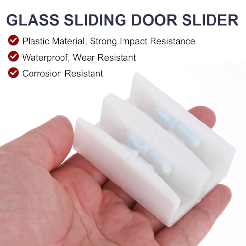 Guía inferior para puerta de ducha uxcell en vidrio de 1.27 cm sin marco 4