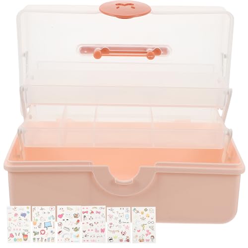 Organizador de accesorios para cabello infantil OSALADI caja rosa multicapa 2