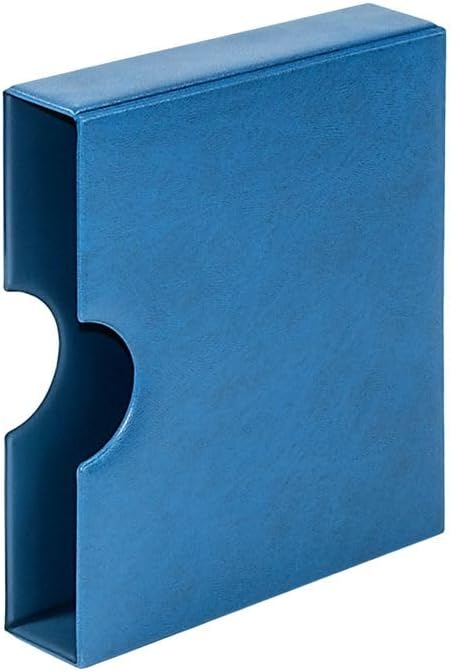 Lindner 1106EK-B Set: Karat-Münzalbum Classic mit Schutzkassette mit Griffmulden, Blau