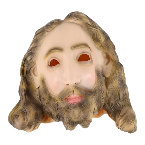 Masque de Jésus de Noël coiffe latex réaliste accessoire cosplay bal