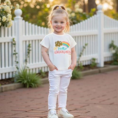 Back to School Outfits for Girls Letters First Grade Shirt First Day of School Shirt for Preschool Kindergarten4