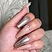 NUDE BABE Press-On Nails by Lavaa Beauty | Extra-Long Coffin | Nude & Silver Coffin Nails with Gems