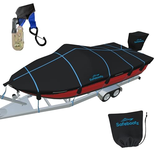 Boat Covers 20-22 ft, Safeboatz Storm Series, 13-Point Ratchet System, 106" - image 1
