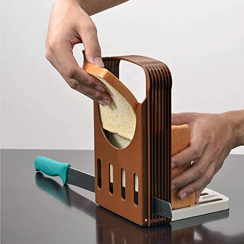 Bread Slicer, Bread Bread Slicer Cutter, Compact Foldable Bread Sandwich Toast Bread Slicer(1PACK)