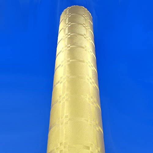 Fêter et recevoir Nappe Papier DAMASSÉ Rouleau 1.18X20M Or