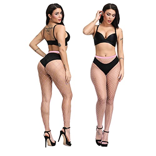 Image of EVERSWE High Waist Fishnet Tights, Thigh High Suspender Stockings