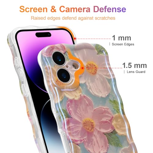 Coque iPhone 17 fleur brillante MagSafe en TPU souple pour téléphone portable femme - 6