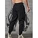 DGHM-JLMY Men's Loose Fit Waist Hip Hop Sweatpants Casual Drawstring Tapered Pants Gym Fashion Athletic Stretch Joggers (Black,Large)